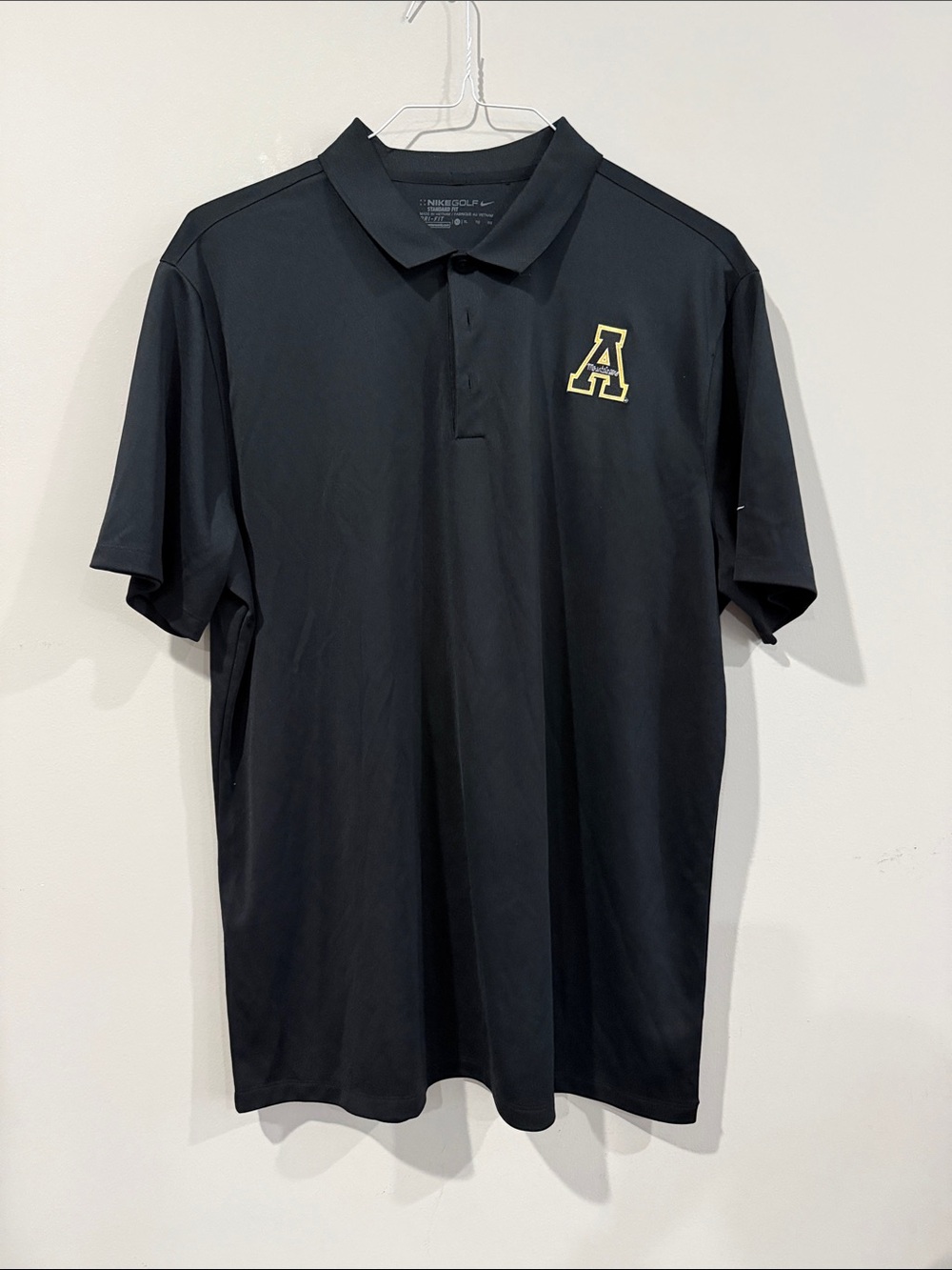 App State Nike Golf Dri-fit Men's Black Polo Shirt